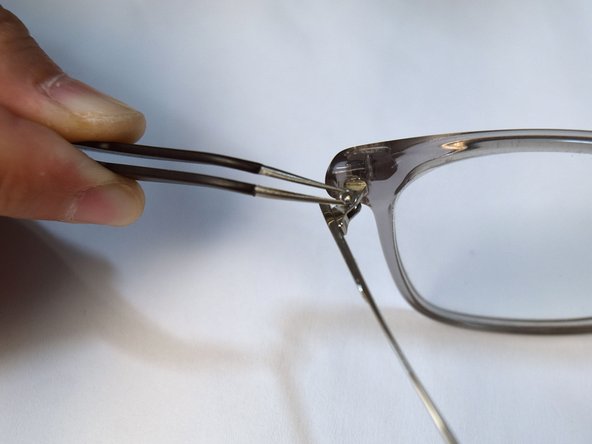 How to Repair Warped Eyeglasses Arm Joint and Replace the Screw: step 5, image 2 of 3
