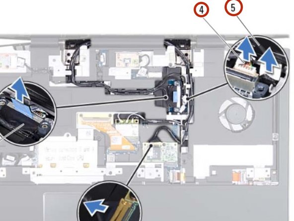 Dell Alienware M17x R3 Display Assembly Replacement, Route the Cables: step 8, image 2 of 2