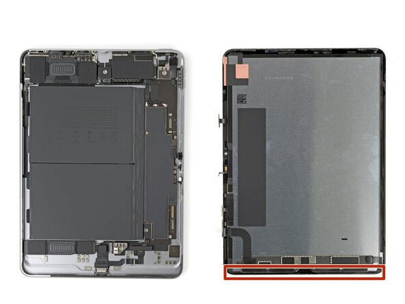 iPad Air 6 11" Screen Replacement, Separate the bottom edge adhesive: step 10, image 1 of 3
