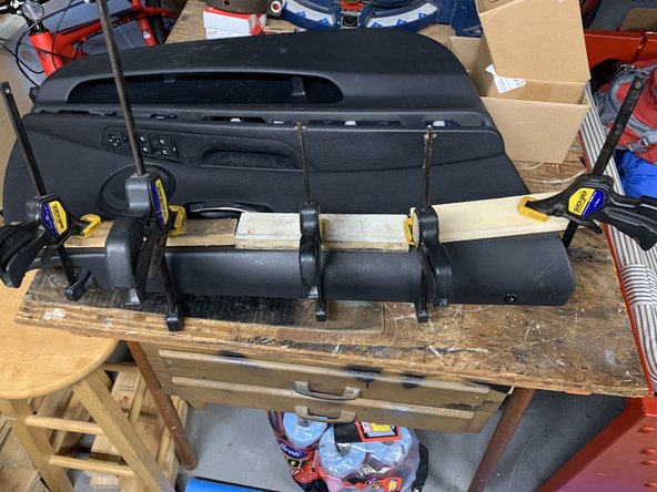 You may need to add larger pieces of wood on the inside of the door panel as spacers.