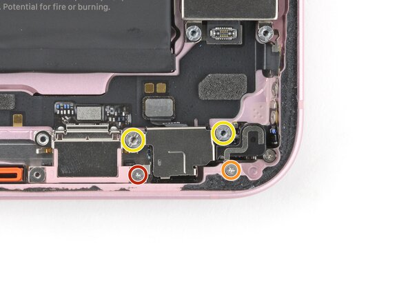 iPhone 15 Microphone Replacement, Install the microphone screws: passo 42, immagine 1 di 1