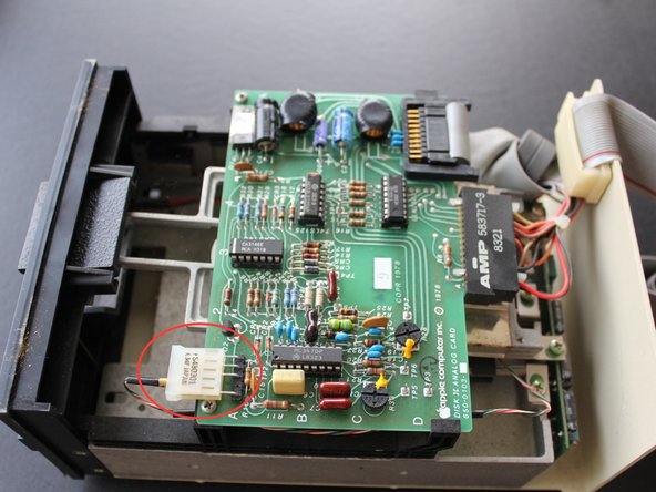 Apple Disk II Floppy Disk Subsystem Teardown and Optical Drive Conversion, Disconnect cables: step 5, image 1 of 2