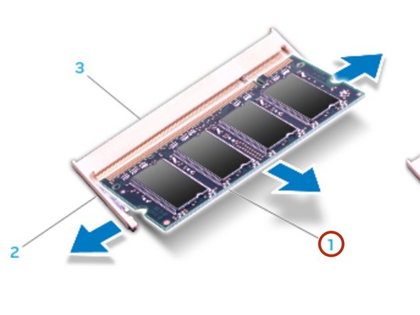 Dell Alienware M17x R2 Memory Modules Replacement, Popping up the Memory Module: crwdns2935265:03crwdnd2935265:03crwdnd2935265:03crwdne2935265:0