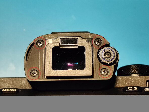 Sony A7 II Top Flex Cable replacement, Removing the eye cup: crwdns2935265:02crwdnd2935265:02crwdnd2935265:03crwdne2935265:0