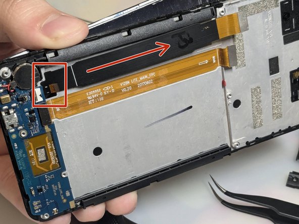 Wiko View Screen Replacement, Place the new display cable: crwdns2935265:017crwdnd2935265:02crwdnd2935265:02crwdne2935265:0