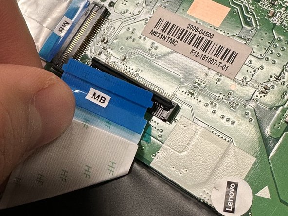 Lenovo 100e Chromebook Display Removal, Disconnect Ribbon Cable: crwdns2935265:04crwdnd2935265:03crwdnd2935265:03crwdne2935265:0