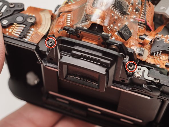 Pentax ZX-5n Mirror Motor Gear Replacement, Remove eye piece assembly: crwdns2935265:024crwdnd2935265:01crwdnd2935265:01crwdne2935265:0