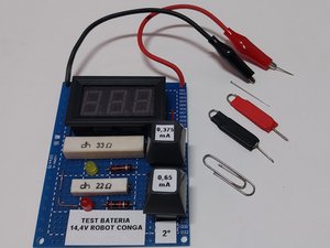 Guía 1: Comprobador de batería Robot de limpieza CONGA - COMBA y ROOMBA (14,4 V) Aplicando consumo de 1 Amp.