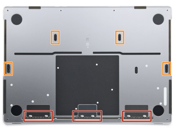 MacBook Pro 14" Late 2023 (M3) USB-C Ports Replacement, Remove the lower case: crwdns2935265:06crwdnd2935265:03crwdnd2935265:03crwdne2935265:0