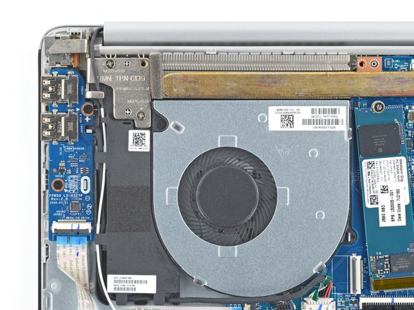 HP 15-dw Fan Replacement, Unfasten the fan: crwdns2935265:020crwdnd2935265:02crwdnd2935265:02crwdne2935265:0