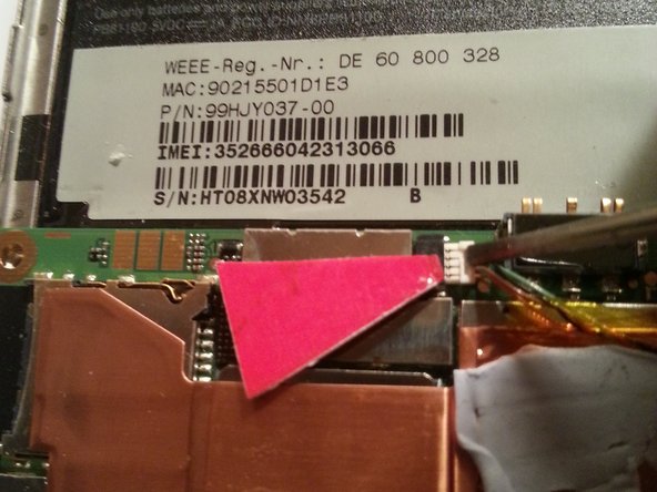 HTC HD 2 Front Panel Replacement, Pull flex cable connections and caution.: crwdns2935265:05crwdnd2935265:02crwdnd2935265:03crwdne2935265:0