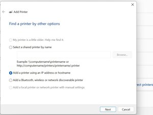 (Windows) Installing a HP LaserJet Printer using the HP UPD