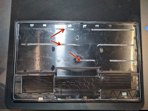 EVE V Keyboard Disassembly, The bottom plate - 1st part: step 3, image 3 of 3