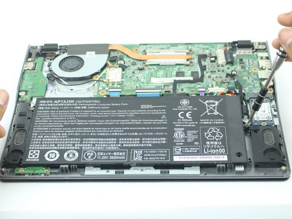 Acer Chromebook C720-2420 Motherboard Replacement, Battery: crwdns2935265:03crwdnd2935265:02crwdnd2935265:02crwdne2935265:0