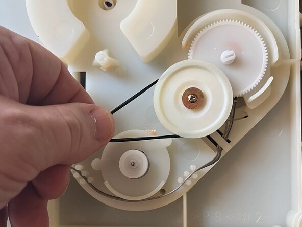 Sony CDP-CE375 Belt Replacement, Replace the loading belt: step 15, image 2 of 3