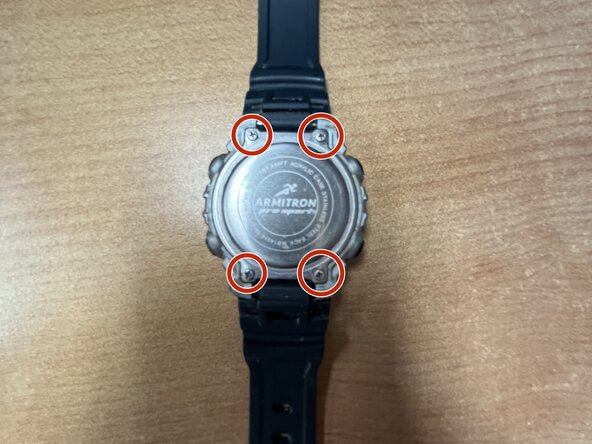 Armitron MD14314 Battery Replacement, Remove Screws Holding Caseback on: step 1, image 1 of 1