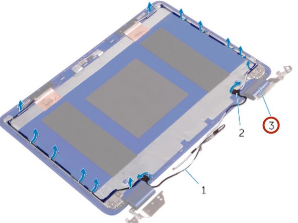 Dell Inspiron 11 3169 Display Hinges Replacement, Route the Antenna Cables: crwdns2935265:06crwdnd2935265:02crwdnd2935265:02crwdne2935265:0