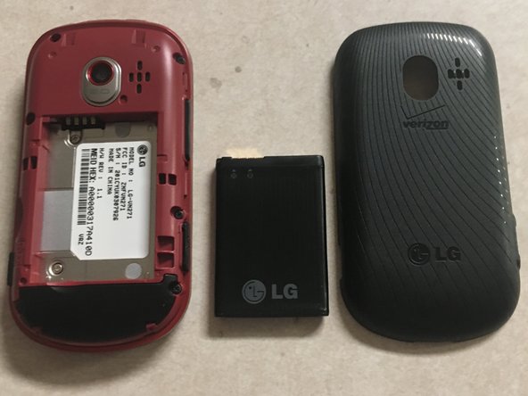 How to remove the back cover of the LG Extravert, Remove battery: crwdns2935265:03crwdnd2935265:03crwdnd2935265:03crwdne2935265:0