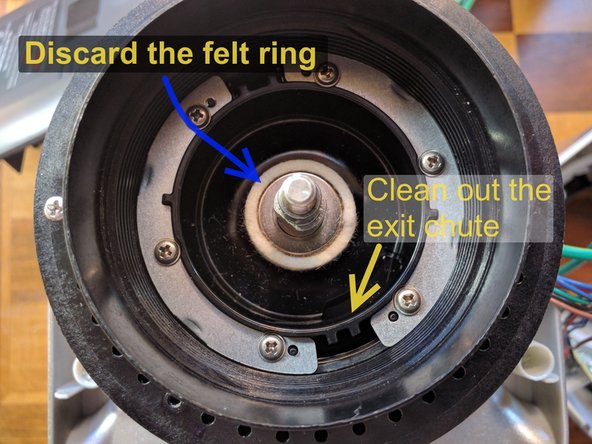 BCG600SIL Dose Control Pro Coffee Grinder - Jamming due to Worn Impeller, Remove old impeller: step 13, image 2 of 3