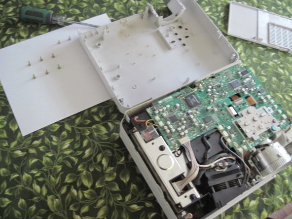 Sharp PG-A10X Thermal Fuse Replacement, Remove two screws on the back: crwdns2935265:03crwdnd2935265:03crwdnd2935265:03crwdne2935265:0