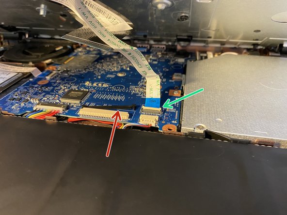 Acer Aspire ES1-512-C96S Battery Replacement, Disconnecting Keyboard and Touchpad Cables: crwdns2935265:03crwdnd2935265:02crwdnd2935265:03crwdne2935265:0