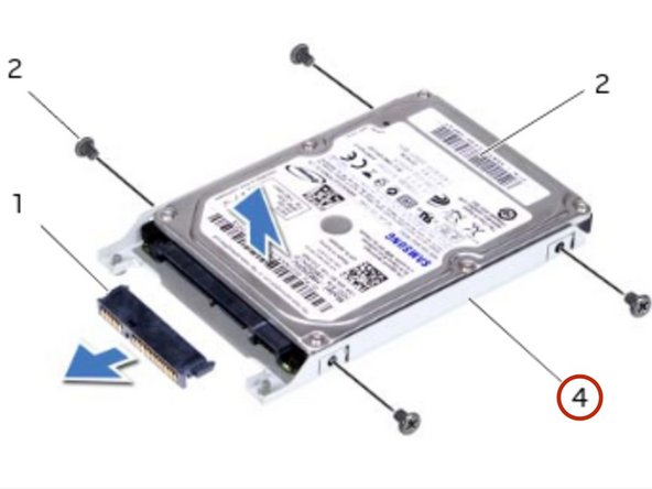 Dell Alienware M17x R4 Hard Drive Replacement, Place the Hard Drive: step 8, image 2 of 2