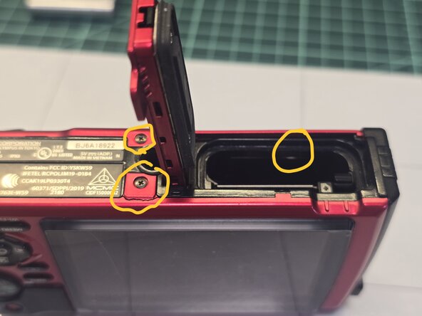 Disassembling Olympus TG-6, Remove front cover: step 1, image 1 of 3