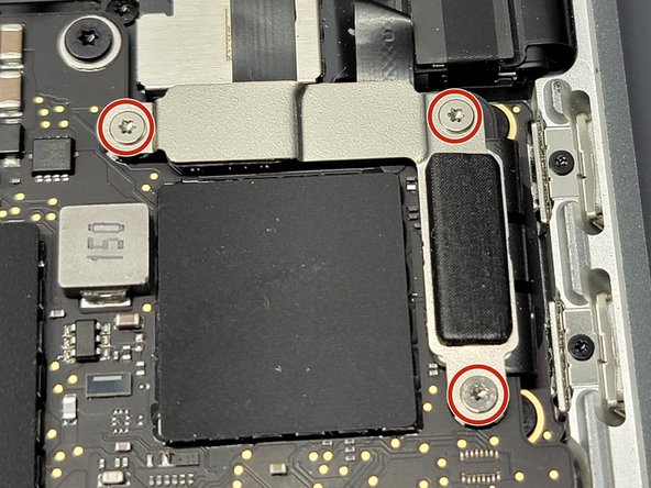 MacBook Pro 13" Two Thunderbolt Ports 2020 Touchbar Removal, Removing Left Speaker & Touch Bar Flex Cable Bracket: crwdns2935265:031crwdnd2935265:02crwdnd2935265:03crwdne2935265:0