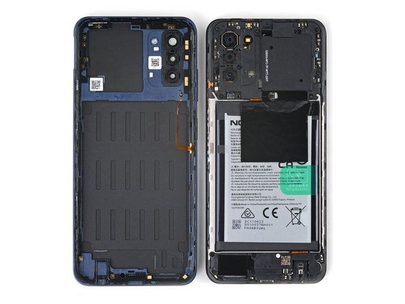 Nokia G310 5G Back Cover Replacement, Disconnect the fingerprint reader: passo 11, immagine 3 di 3