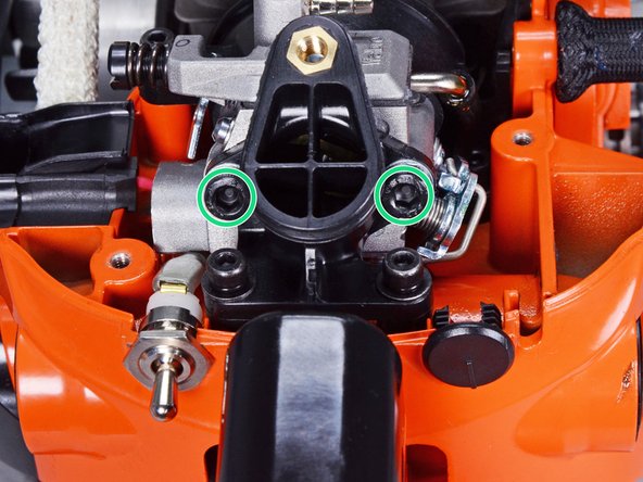 Echo Chain Saw CS4910 2020 Piston Assembly Replacement, Unfasten the carburetor: crwdns2935265:014crwdnd2935265:02crwdnd2935265:02crwdne2935265:0