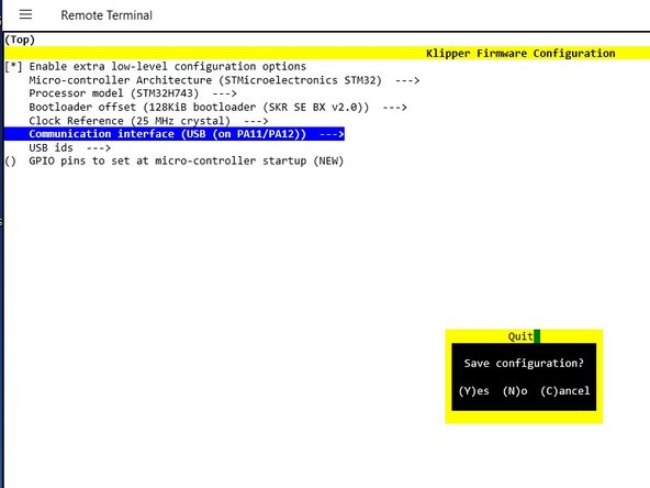 4. Installing Klipper on SKR3 EZ: crwdns2935265:07crwdnd2935265:03crwdnd2935265:03crwdne2935265:0