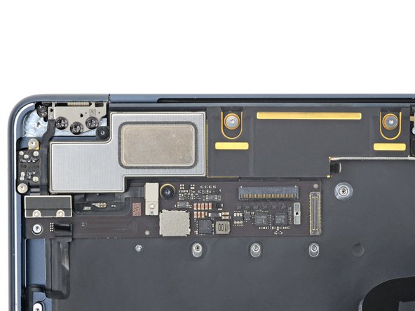 Macbook Air M2 2022 Touch ID Sensor Replacement, Unfasten the right speaker: crwdns2935265:031crwdnd2935265:02crwdnd2935265:02crwdne2935265:0