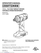 Craftsman manual impact driver hot sale