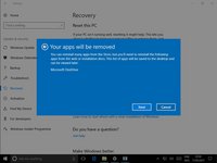 Resetting Windows 10