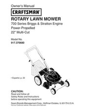 Craftsman Walk Behind Mower 917.370680 iFixit