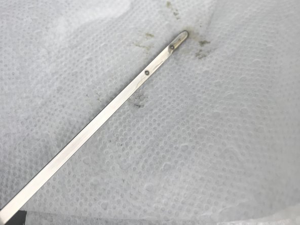 Write down date of oil change and amount of miles on vehicle to indicate when you should change your oil again.