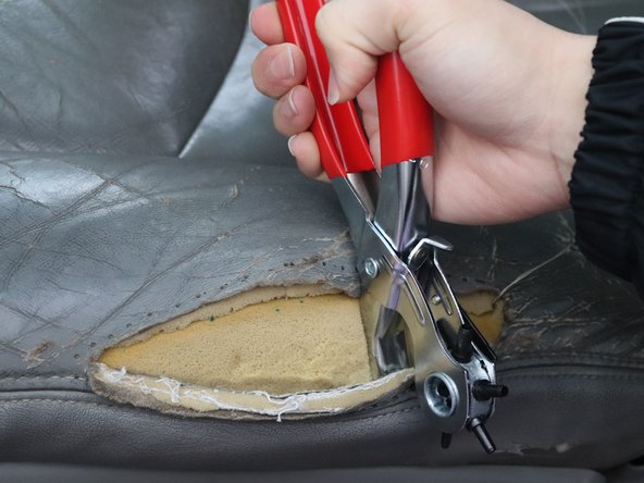 How to Repair a Leather Car Seat Rip With Needle and Thread: step 4, image 2 of 3