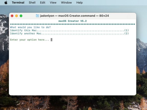 How to use the macOS Creator, Identifying Mac: 步骤 14 中的图像 2，3