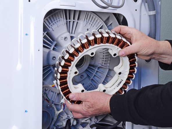 LG Front Load Washing Machine Stator Replacement, Reposition the stator: crwdns2935265:09crwdnd2935265:02crwdnd2935265:03crwdne2935265:0