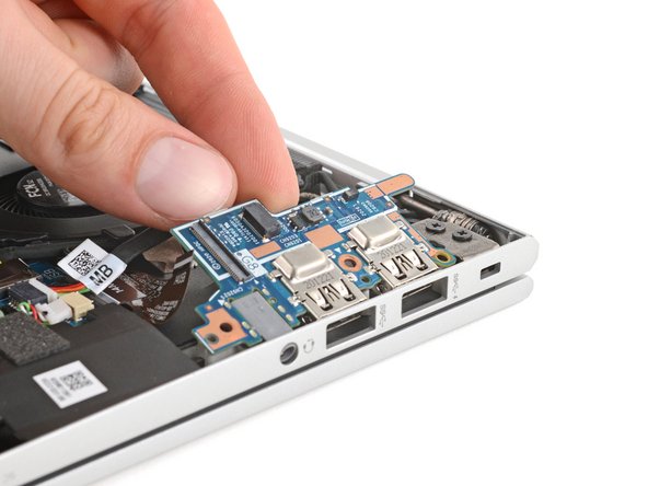 HP EliteBook 840 Aero G8 USB Board Replacement, Remove the USB board: crwdns2935265:011crwdnd2935265:02crwdnd2935265:03crwdne2935265:0