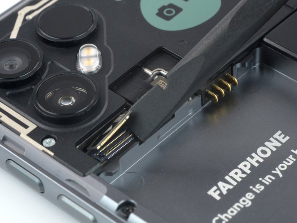 Fairphone 4 Rear Cameras Replacement, Disconnect cables: stap 0, afbeelding 2 van 3