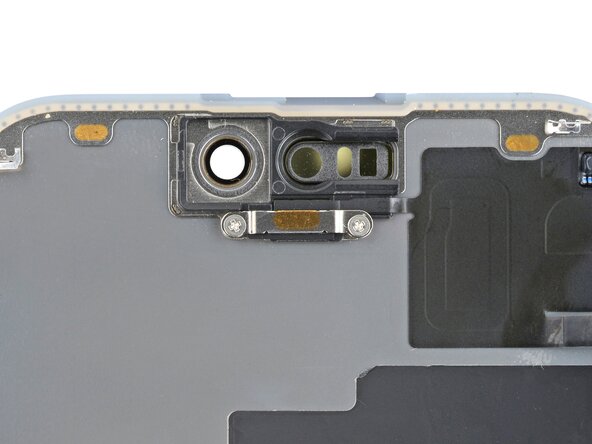iPhone 15 Pro Screen Replacement, Remove the ambient light sensor cover screws: crwdns2935265:025crwdnd2935265:02crwdnd2935265:02crwdne2935265:0