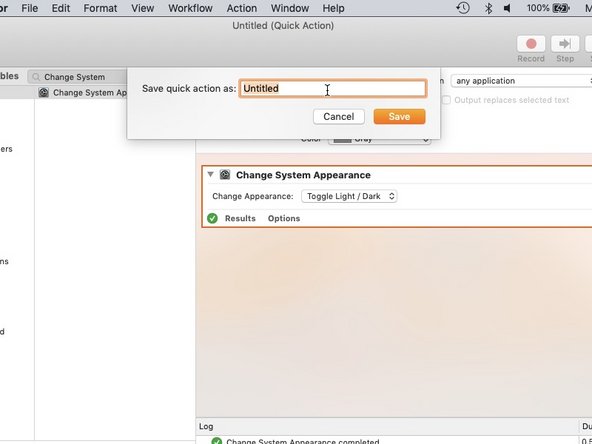 How to Create a Shortcut for System Appearance, Save Service: crwdns2935265:015crwdnd2935265:02crwdnd2935265:03crwdne2935265:0