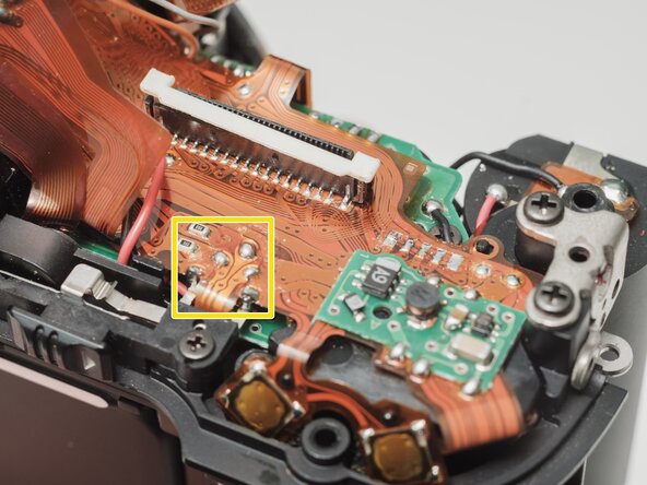 Mirror Box Removal, Desolder connections to top flex circuit: crwdns2935265:020crwdnd2935265:02crwdnd2935265:02crwdne2935265:0