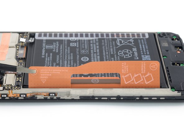 Xiaomi Redmi Note 9T Screen Replacement, Peel off the battery pull-tabs: crwdns2935265:017crwdnd2935265:03crwdnd2935265:03crwdne2935265:0