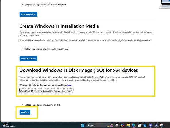 Windows 10/11 - USB Installation Media Creation (Rufus), Download Windows 10 or 11: crwdns2935265:01crwdnd2935265:02crwdnd2935265:03crwdne2935265:0