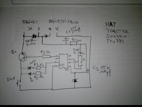 HAY Sowden Toaster – won't turn off, Replace the capacitor: crwdns2935265:03crwdnd2935265:03crwdnd2935265:03crwdne2935265:0