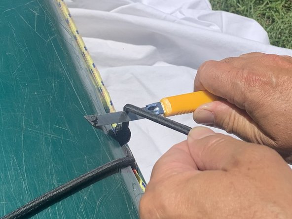How to Replace a Kayak Bungee/Shock Cord, Trim any excess cord: crwdns2935265:06crwdnd2935265:02crwdnd2935265:02crwdne2935265:0