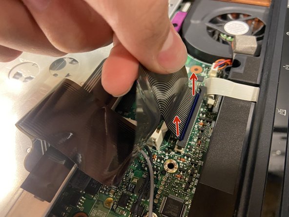 HP Compaq 6510b CPU Replacement, Keyboard cable: step 5, image 2 of 2