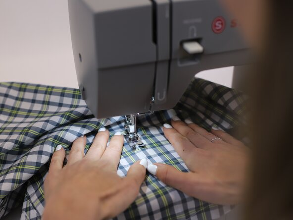 How to repair a hole in woven textile (using a sewing machine), Use the Sewing Machine to Fix the Hole: step 3, image 2 of 3